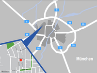 Stadt- + Lageplan 80997 M&uuml;nchen-Moosach